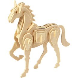 Puzzle 3D drewniane, koń