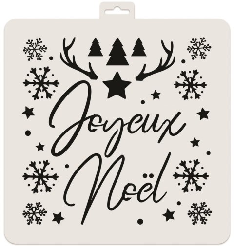 Szablon 28x28 cm Joyeux Noel Szablon 28x28 cm Joyeux Noel
