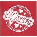 Szablon Sitodruk I heart YOU 22x21 cm