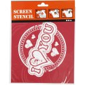Szablon Sitodruk I heart YOU 22x21 cm Szablon Sitodruk I heart YOU 22x21 cm