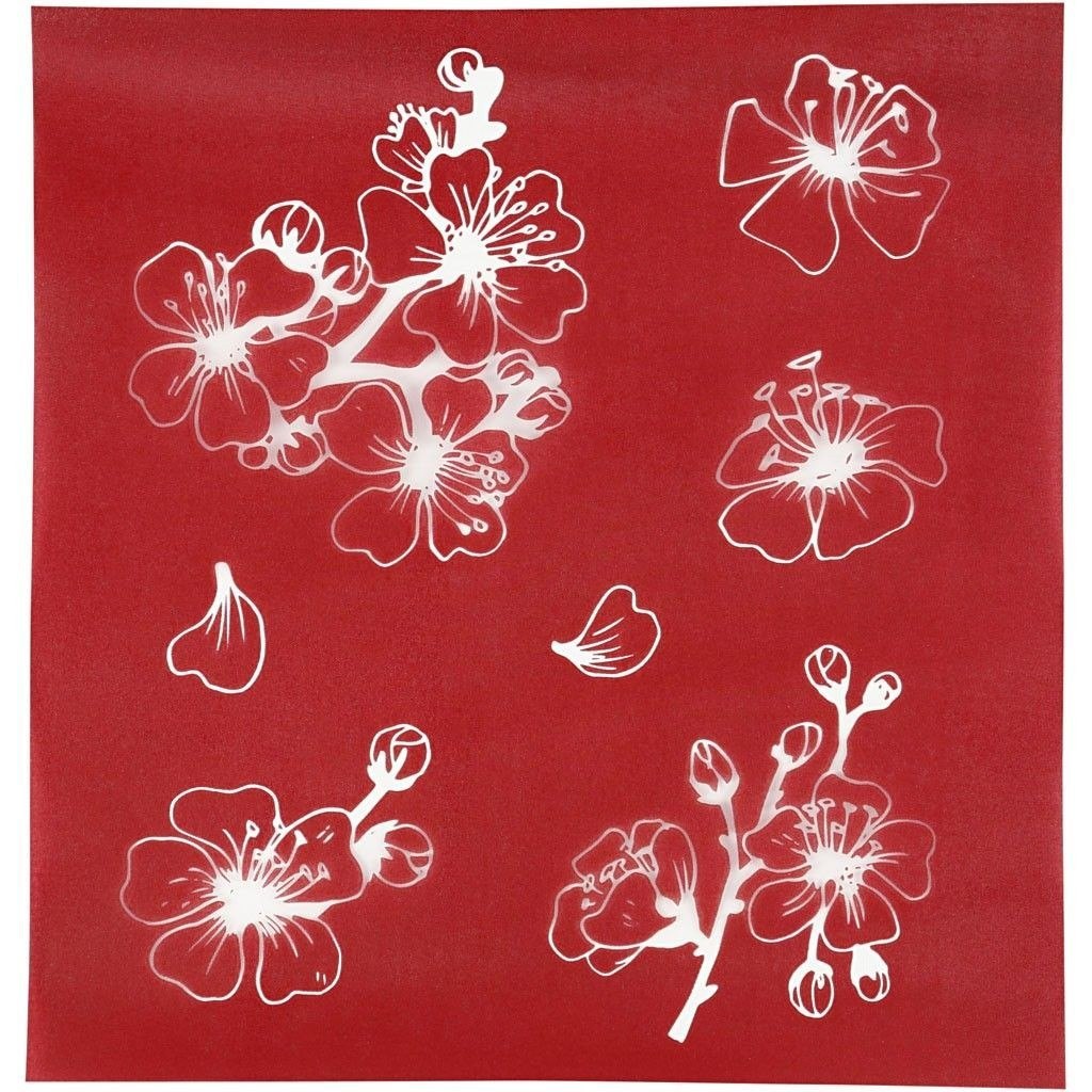 Szablon Sitodruk Kwiaty Wiśni 22x21 cm Szablon Sitodruk Kwiaty Wiśni 22x21 cm