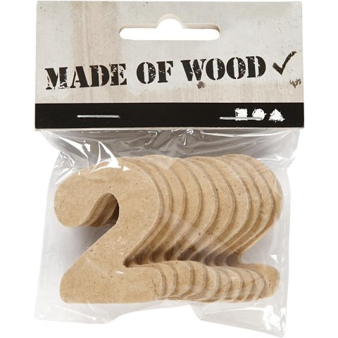 Cyfra 2 z MDF H: 4 cm 10 szt. Cyfra 2 z MDF H: 4 cm 10 szt.