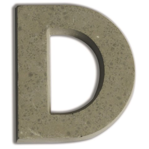 Litera D z betonu H:7,6 cm Litera D z betonu H:7,6 cm