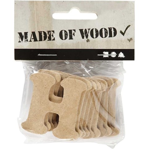 Litera H z MDF H: 4 cm 10 szt. Litera H z MDF H: 4 cm 10 szt.