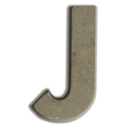 Litera J z betonu H:7,6 cm