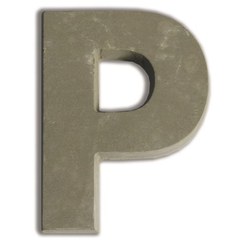Litera P z betonu H:7,6 cm Litera P z betonu H:7,6 cm
