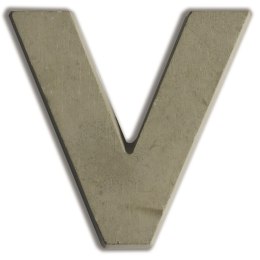 Litera V z betonu H:7,6 cm