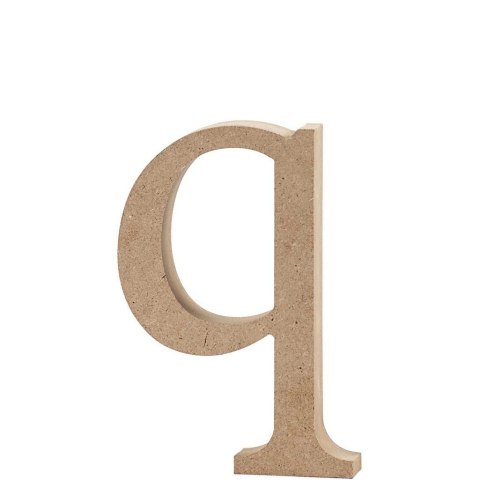 Litera q z MDF H: 12,2 cm Litera q z MDF H: 12,2 cm