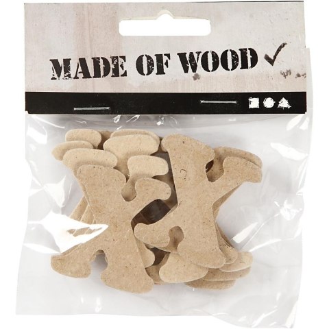 Litera X z MDF H: 4 cm 10 szt. Litera X z MDF H: 4 cm 10 szt.