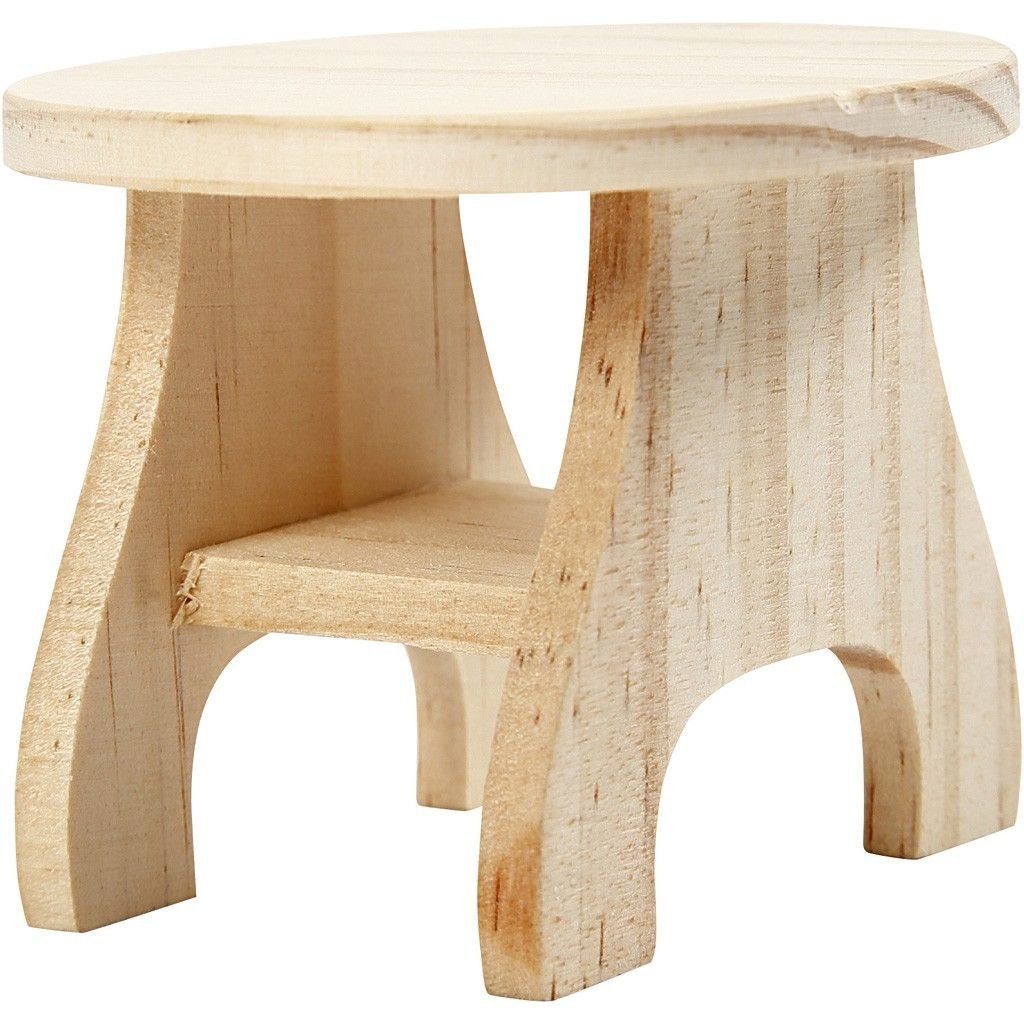 Mebelki z drewna H: 5,8-10,5 cm 5 szt. Mebelki z drewna H: 5,8-10,5 cm 5 szt.