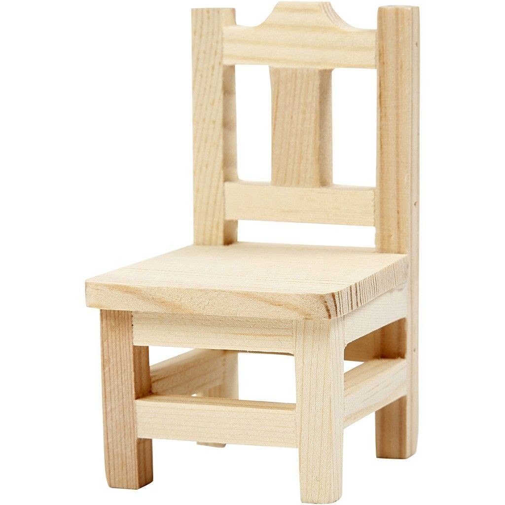 Mebelki z drewna H: 5,8-10,5 cm 5 szt. Mebelki z drewna H: 5,8-10,5 cm 5 szt.