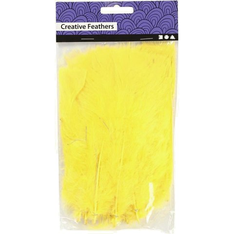 Pióra w kępkach żółte L: 11-17cm 18 szt. Pióra w kępkach żółte L: 11-17cm 18 szt.