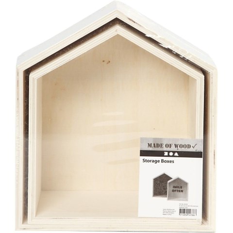 Pudełka Domki H: 25 i 22,5 cm Pudełka Domki H: 25 i 22,5 cm