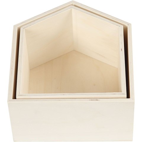 Pudełka Domki H: 25 i 22,5 cm Pudełka Domki H: 25 i 22,5 cm